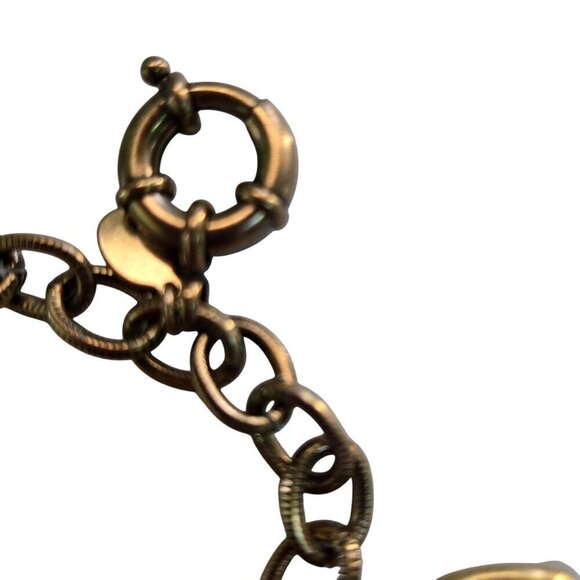 Patricia Nash NWOT World Charm Necklace Bracelet Set Goldtone Unique - Picture 16 of 16